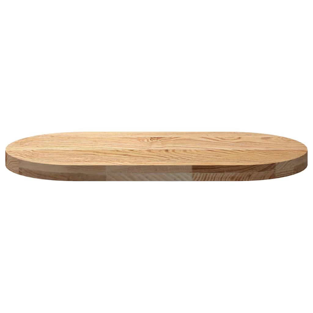 Tischplatte 80x40x2 cm Massivholz Eiche Oval