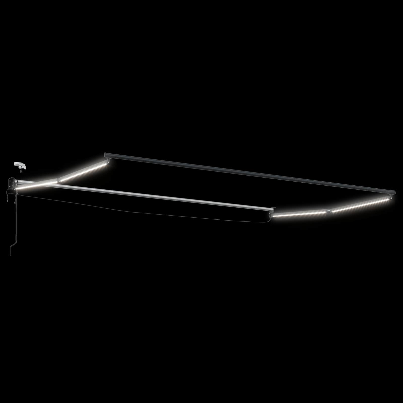 Elektrisches Markisenrahmen Weiß 2,5 x 2 m Aluminium