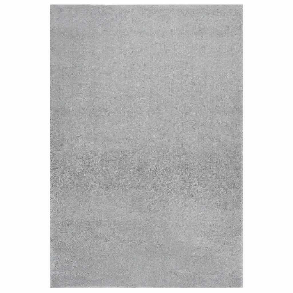Teppich Waschbar Flauschig Kurzflor 160x230 Rutschfest Schwarz