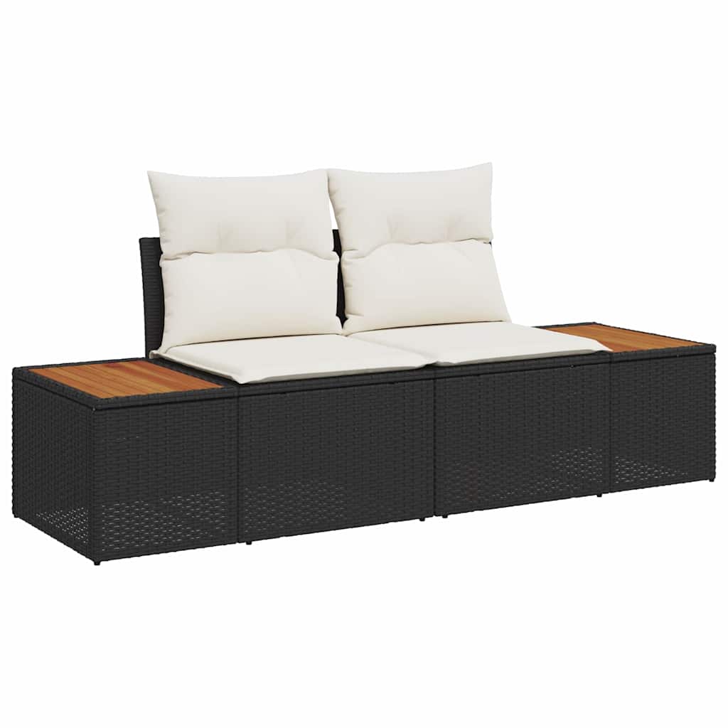 Garten Essgruppe mit Kissen 10 pcs Schwarz und Beige