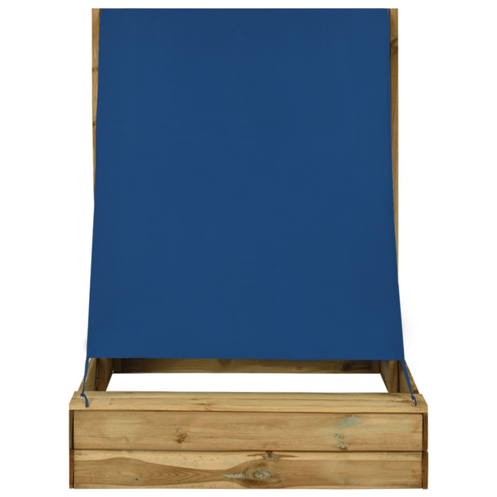 Sandkasten mit Dach 80x60x97,5 cm Imprägniertes Kiefernholz