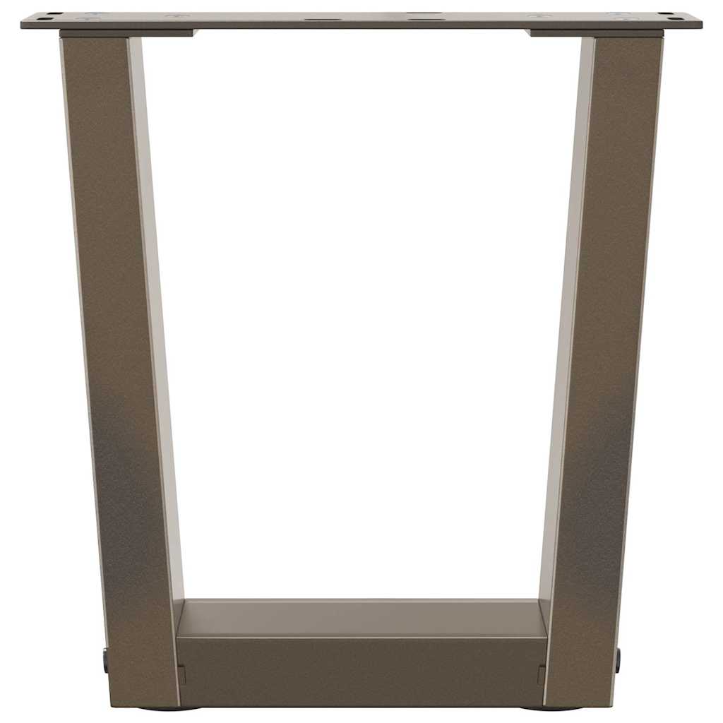 Couchtischbeine V-Form 2 Stück Schwarz 30x(30-31,3) cm Stahl