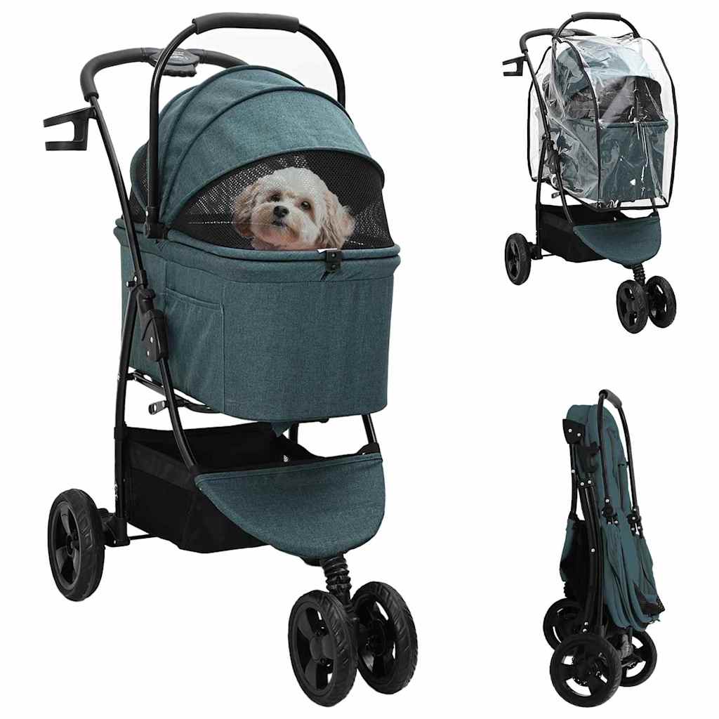 Faltbarer Haustierwagen Rosa 81 x 47 x 99 cm Polyester