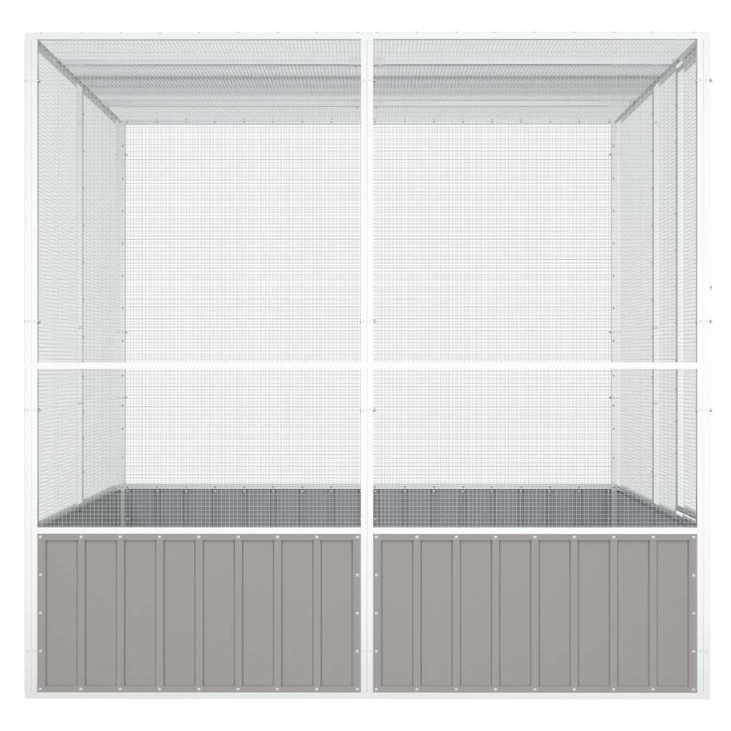 Vogelkäfig Anthrazit 111x107x211,5 cm Verzinkter Stahl