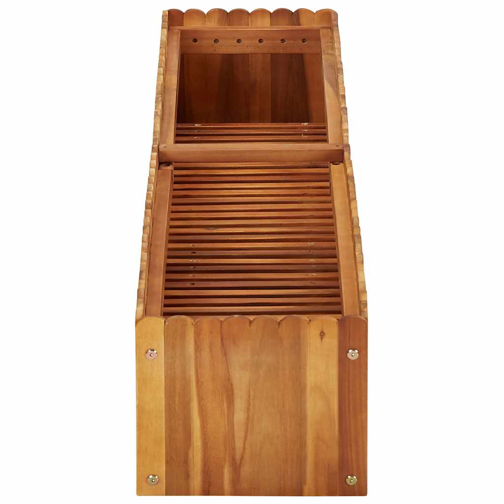 Garten-Hochbeet 50 x 30 x 25 cm Massivholz Akazie
