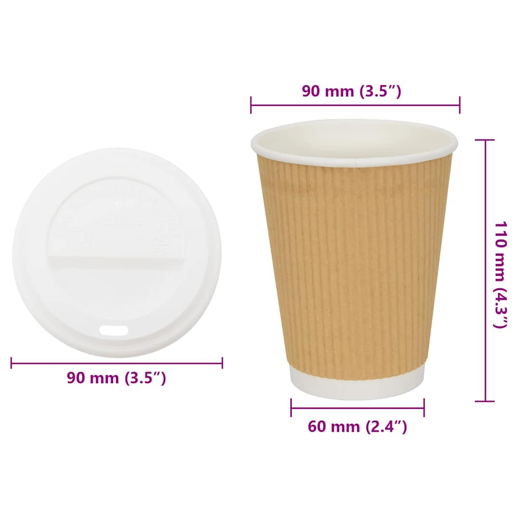 Pappbecher mit Deckeln 1000 Stk. 4oz 100ml