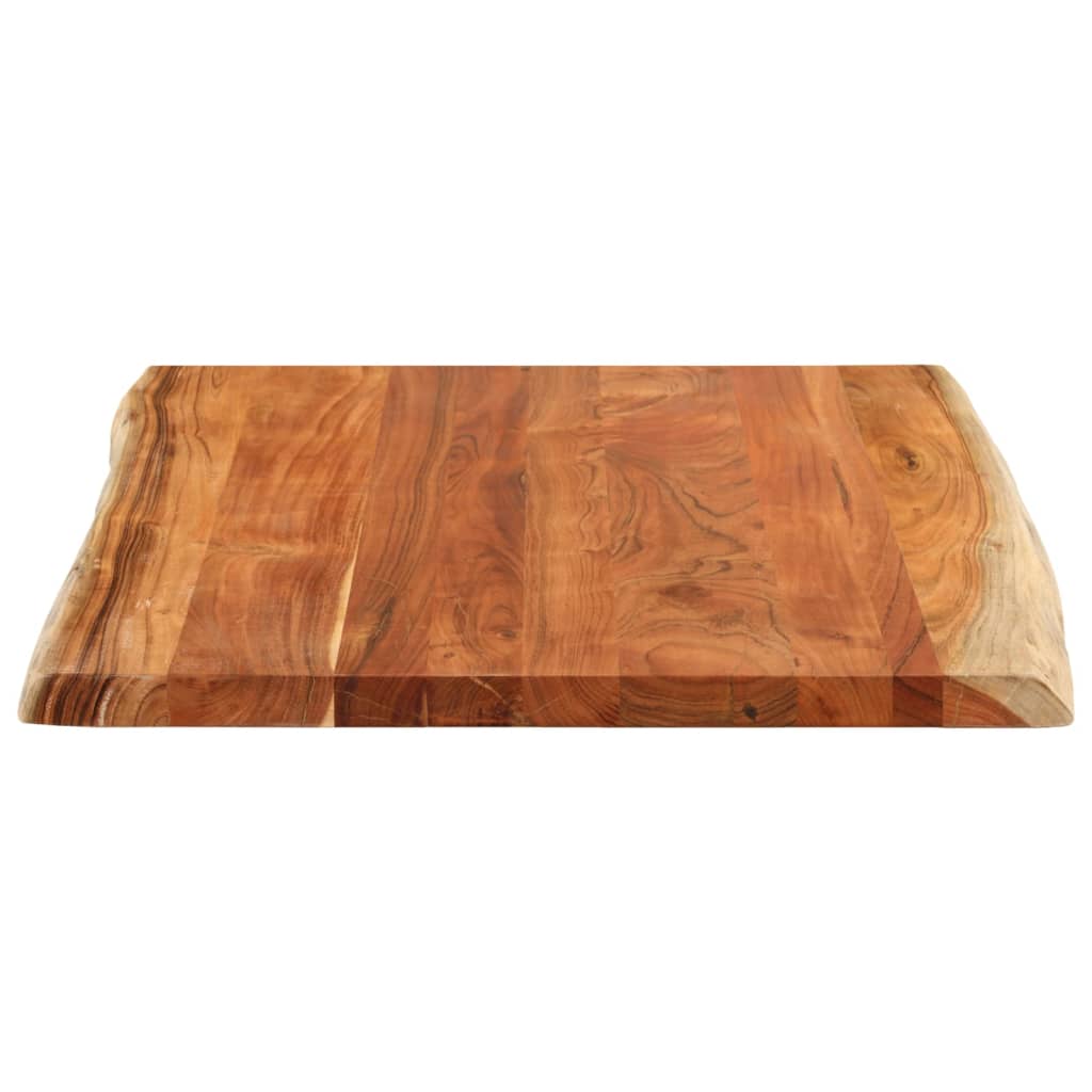 Tischplatte 40x40x2,5 cm Rechteckig Massivholz Akazie Baumkante