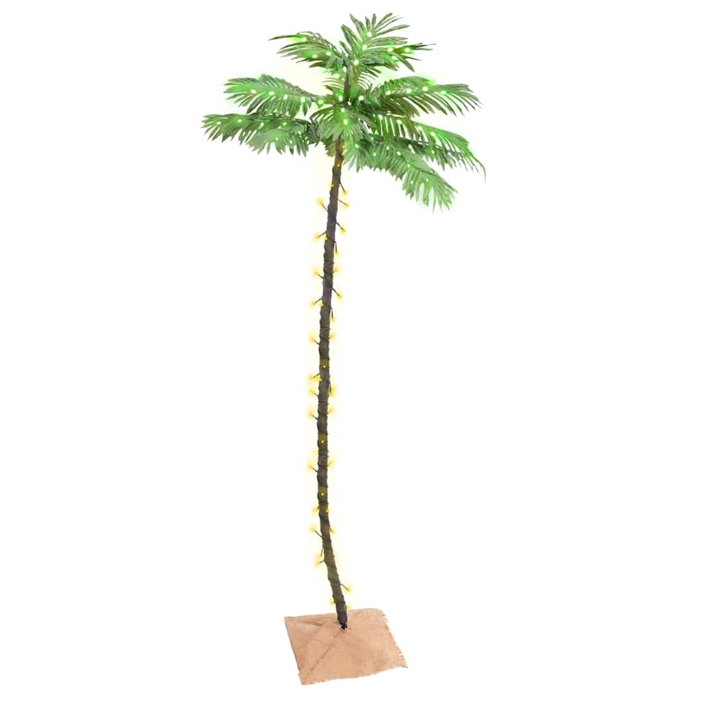 Künstliche Palme LED Warmweiß 72 LEDs 120 cm