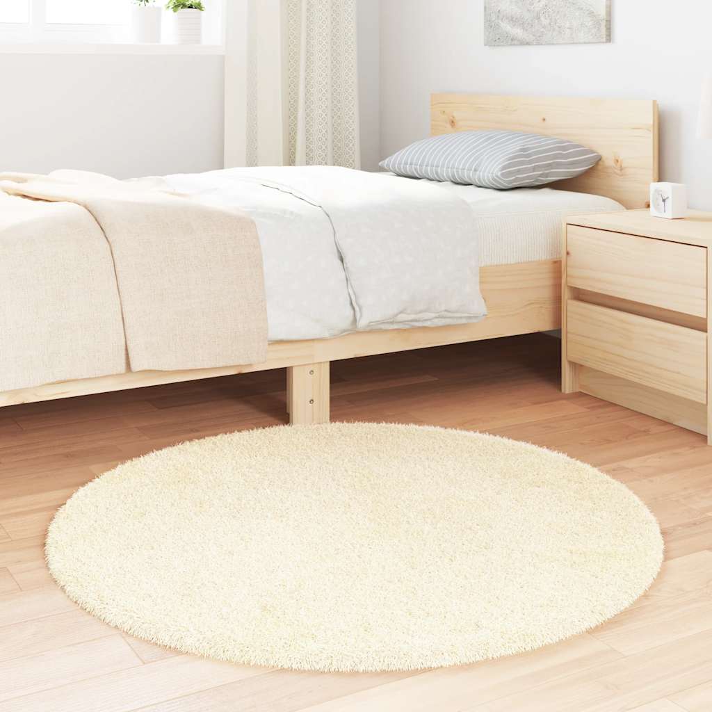 Teppich Shaggy Hochflor NAVARRA Beige 60x100 cm Polyester