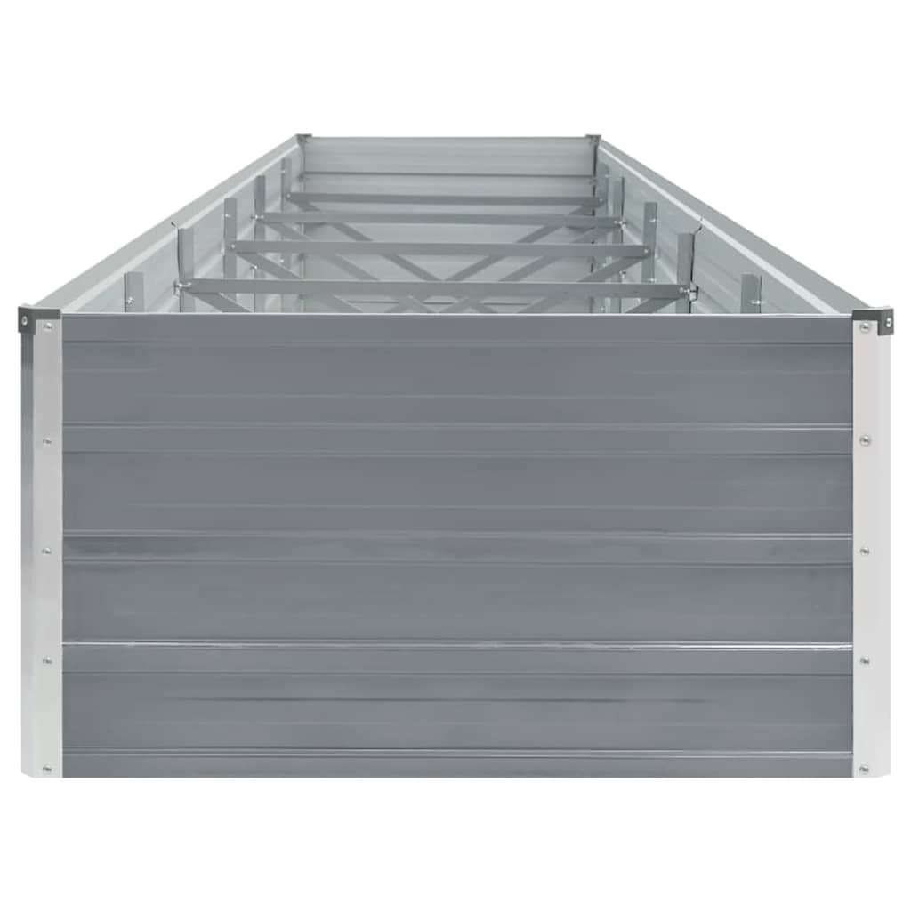 Hochbeet 160 x 80 x 77 cm Verzinkter Stahl Grau