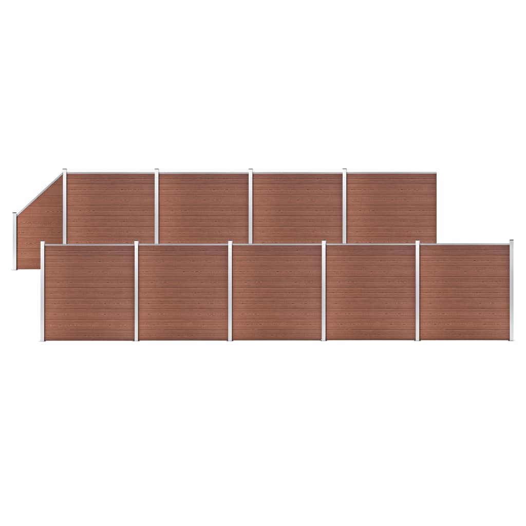 Zaunelement WPC 180x186 cm Schwarz
