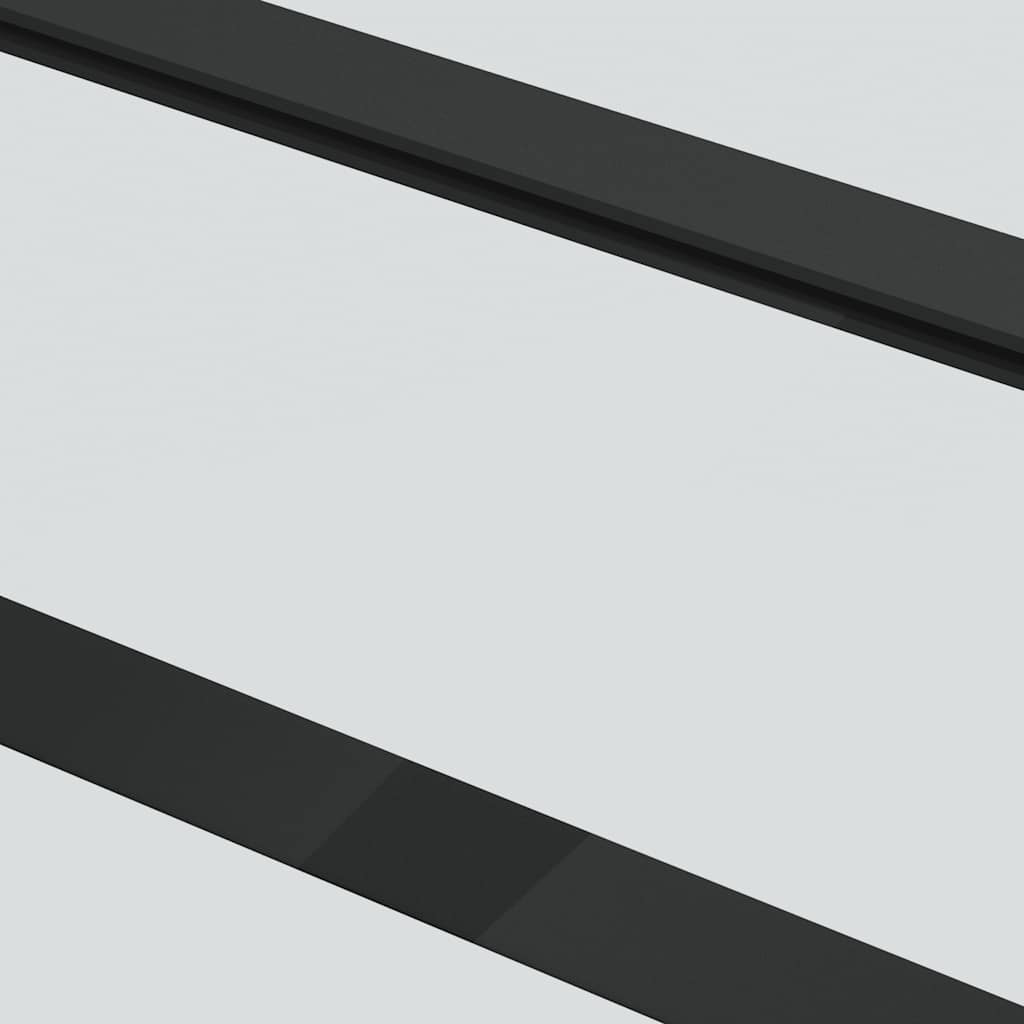 Schiebetür 3-teilig ESG-Glas und Aluminium 76x205 cm Schwarz