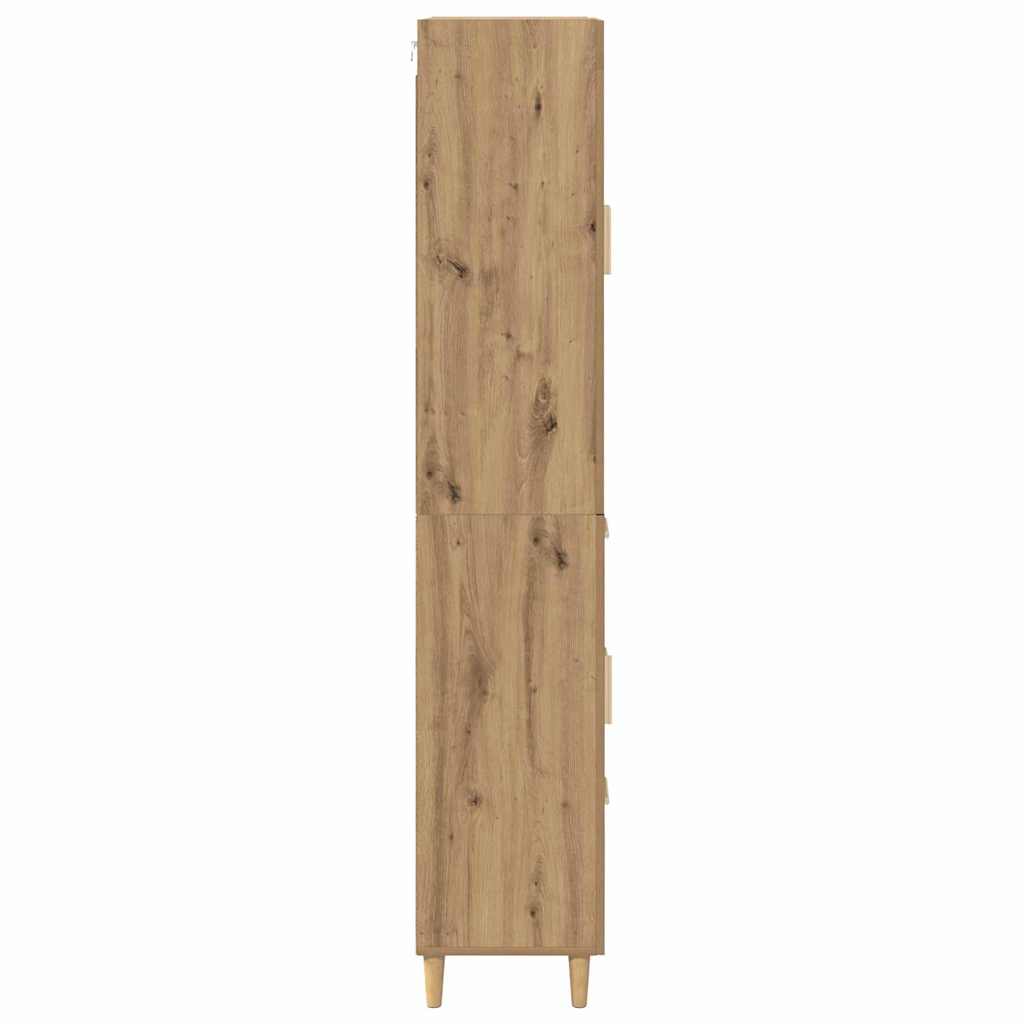 Highboard Altholz 69,5 x 34 x 180 cm Holzwerkstoff