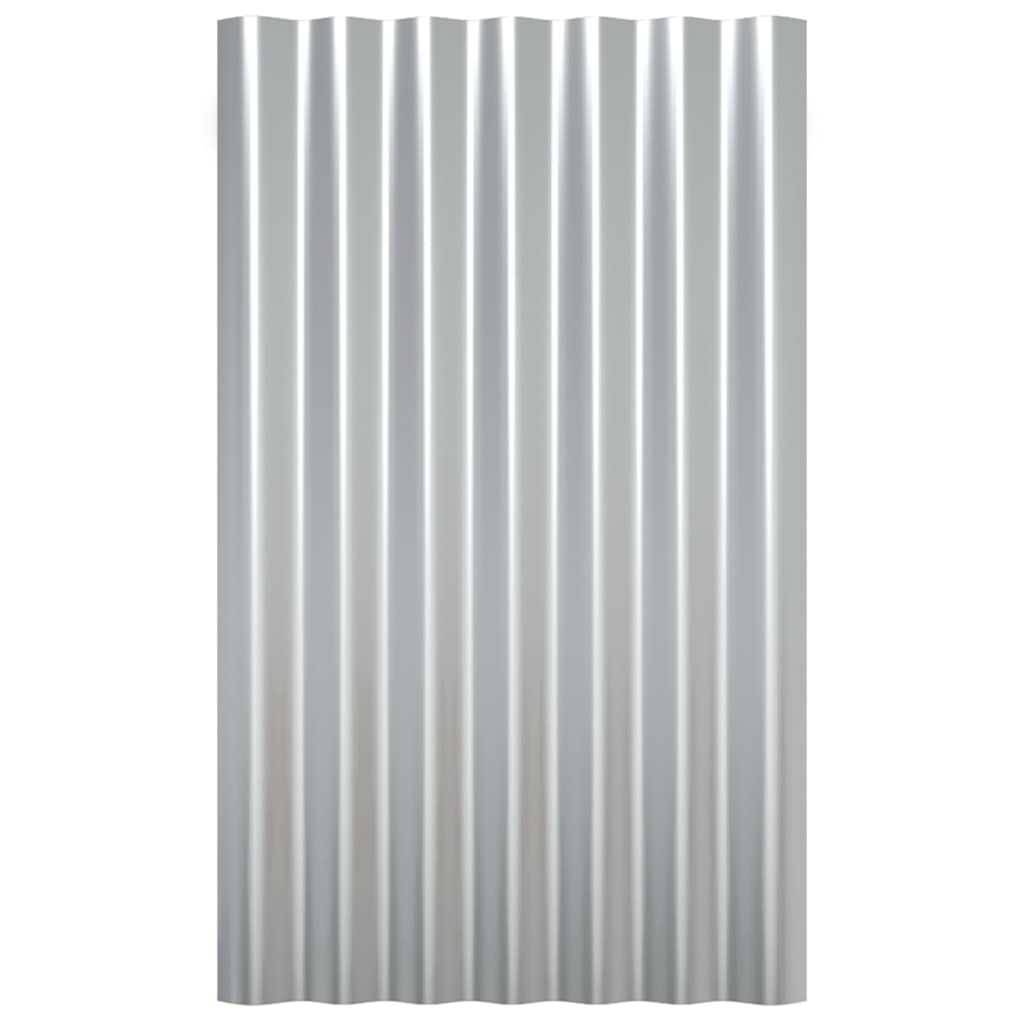 Dachpaneele 12 Stk. Verzinkter Stahl Grün 100x36 cm
