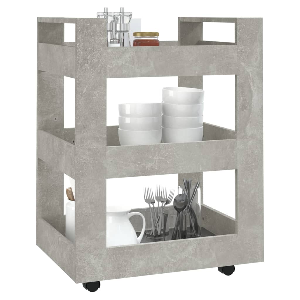 Küchenwagen Weiß 60x45x80 cm Holzwerkstoff