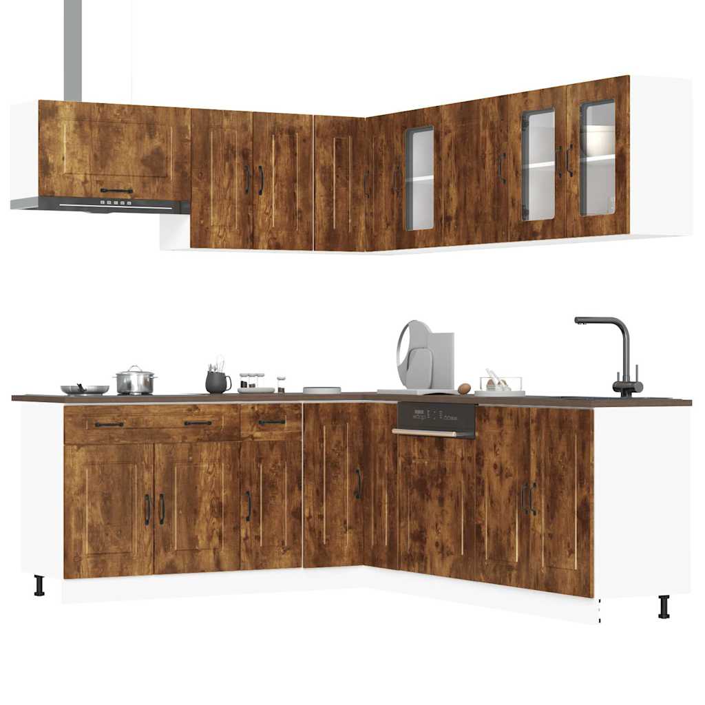 11-tlg. Küchenschrank-Set Kalmar Weiß Holzwerkstoff