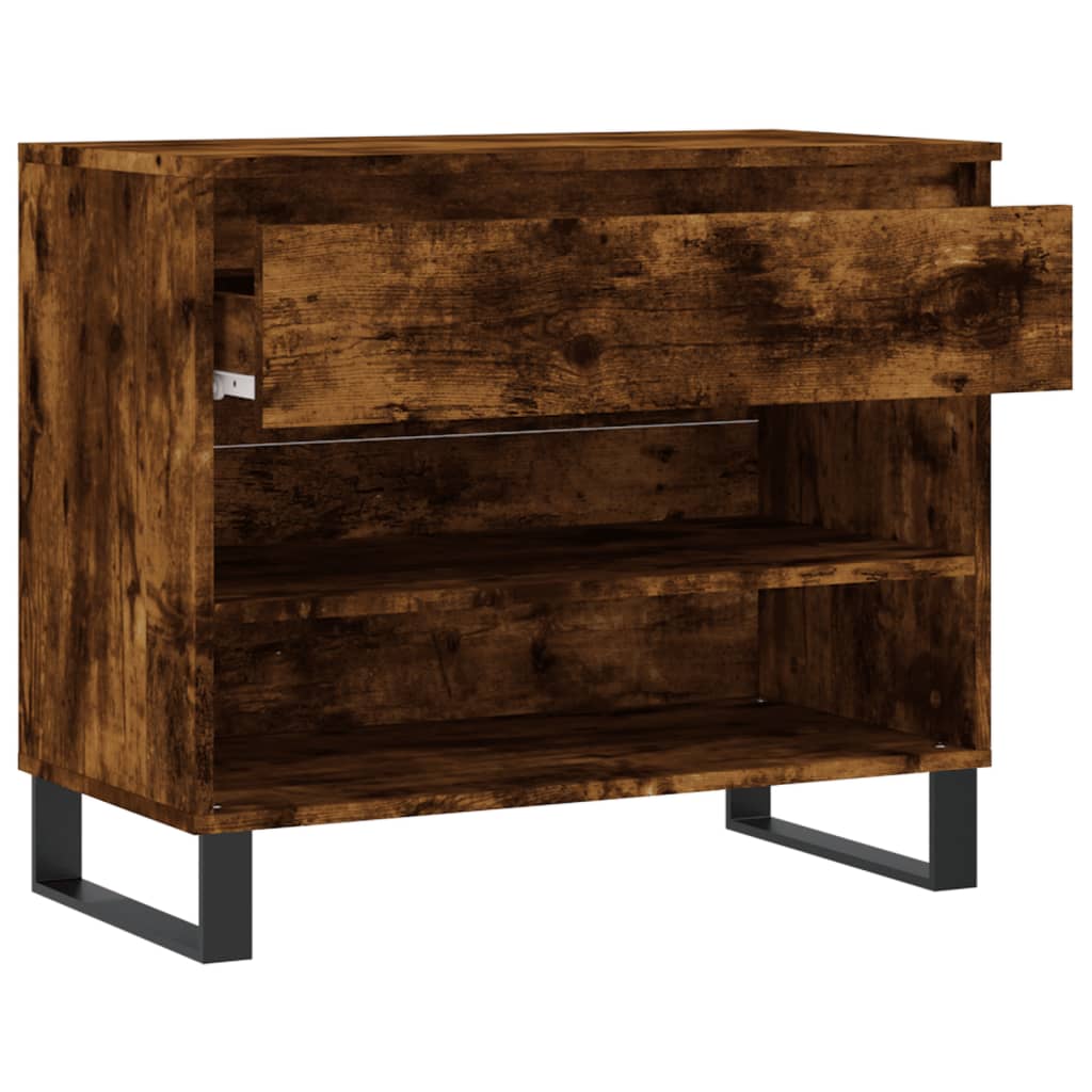 Schuhregal Hochglanz-Weiß 70x36x60 cm Holzwerkstoff