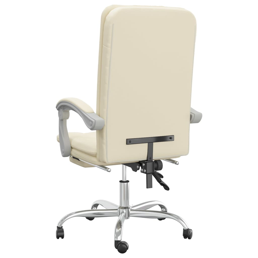 Bürostuhl mit Liegefunktion Schwarz Kunstleder