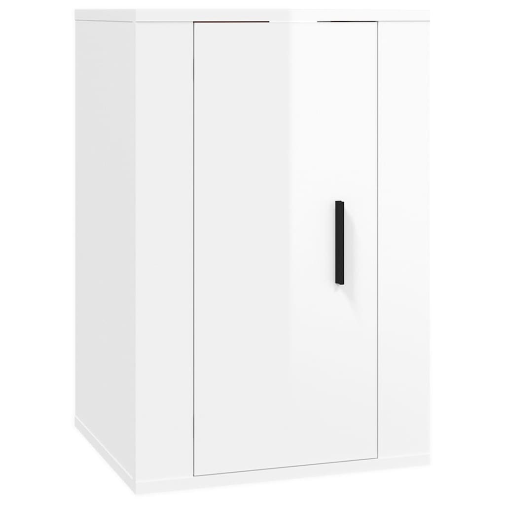 3-tlg. TV-Schrank-Set Weiß Holzwerkstoff