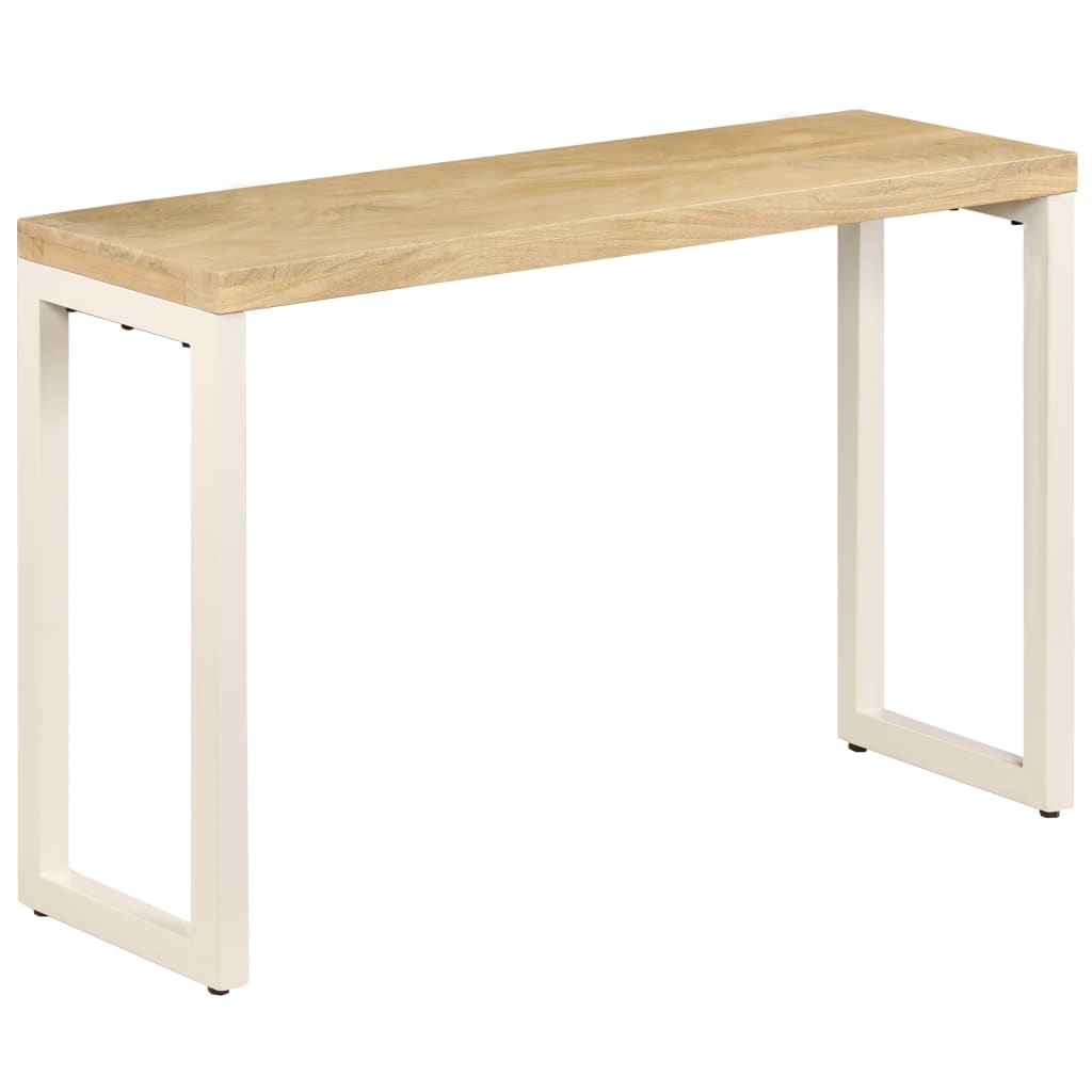 Konsolentisch 120x35x76 cm Stahl und Massivholz Mango