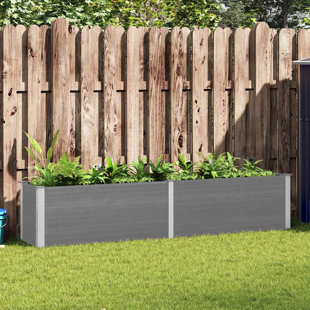 Garten-Hochbeet 200x50x54 cm WPC Grau