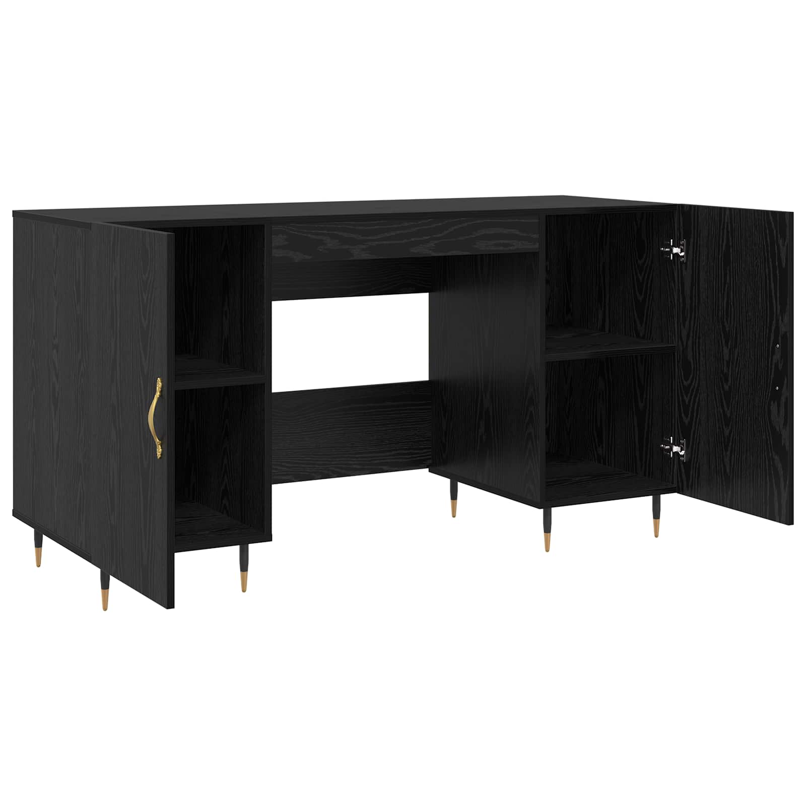 Schreibtisch Betongrau 140x50x75 cm Holzwerkstoff