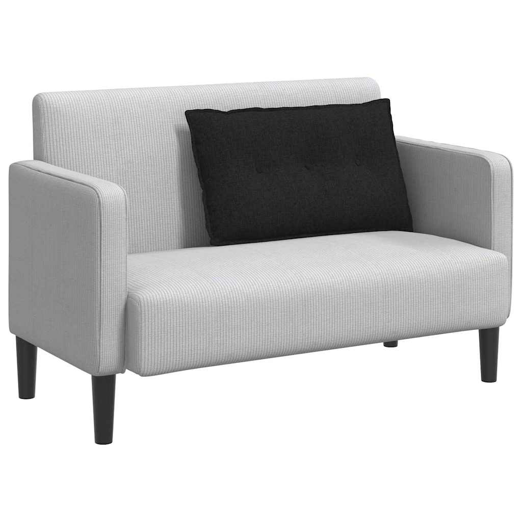 Rückenkissen Hellgrau 50 x 19 x 45 cm Stoff