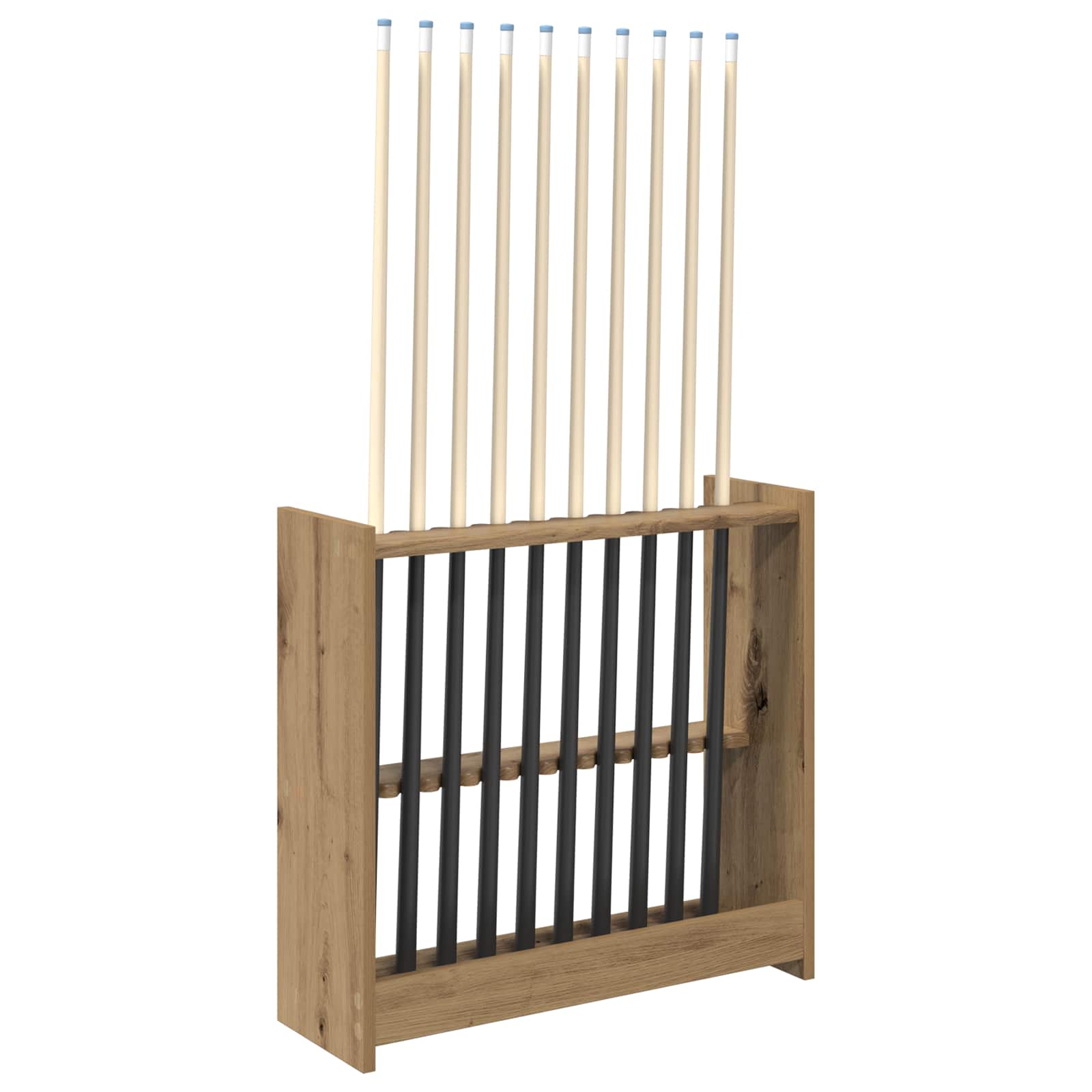 Billardqueue-Ständer Holzwerkstoff 60 x 20 x 57 cm Weiß