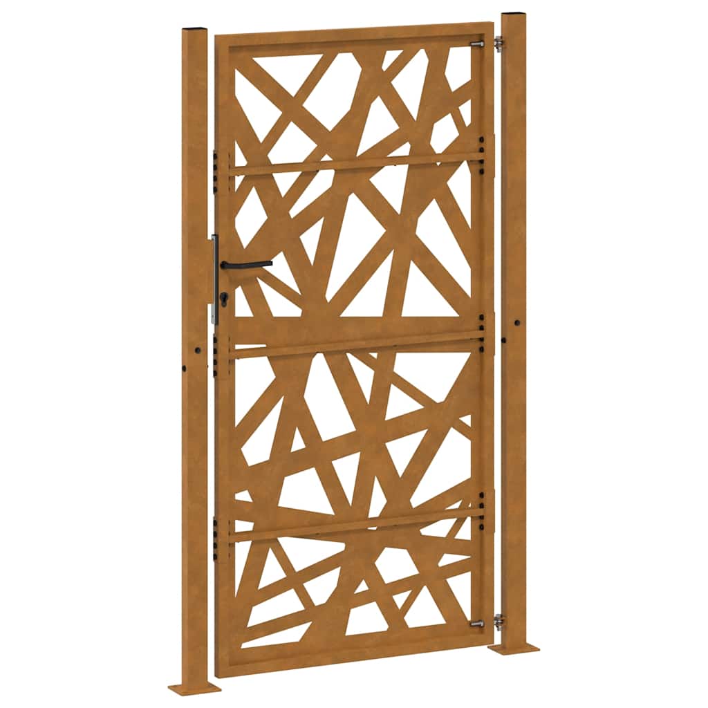 Gartentor Schwarz 100x100 cm Stahl Lichtdesign