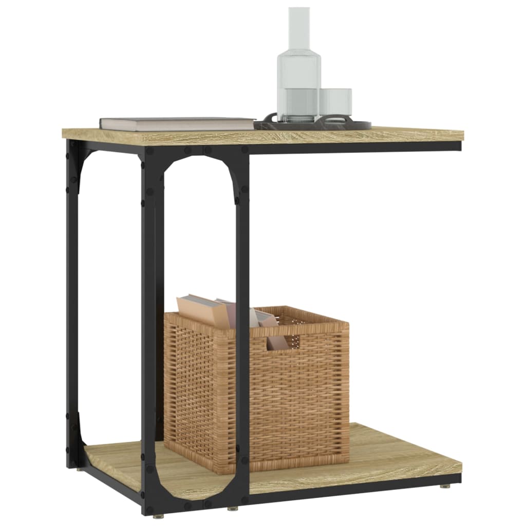 Beistelltisch Schwarz 50x35x52 cm Holzwerkstoff