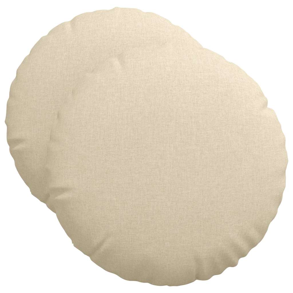 Sitzkissen 2 pcs Hellgrau Ø30 x 13 cm Stoff
