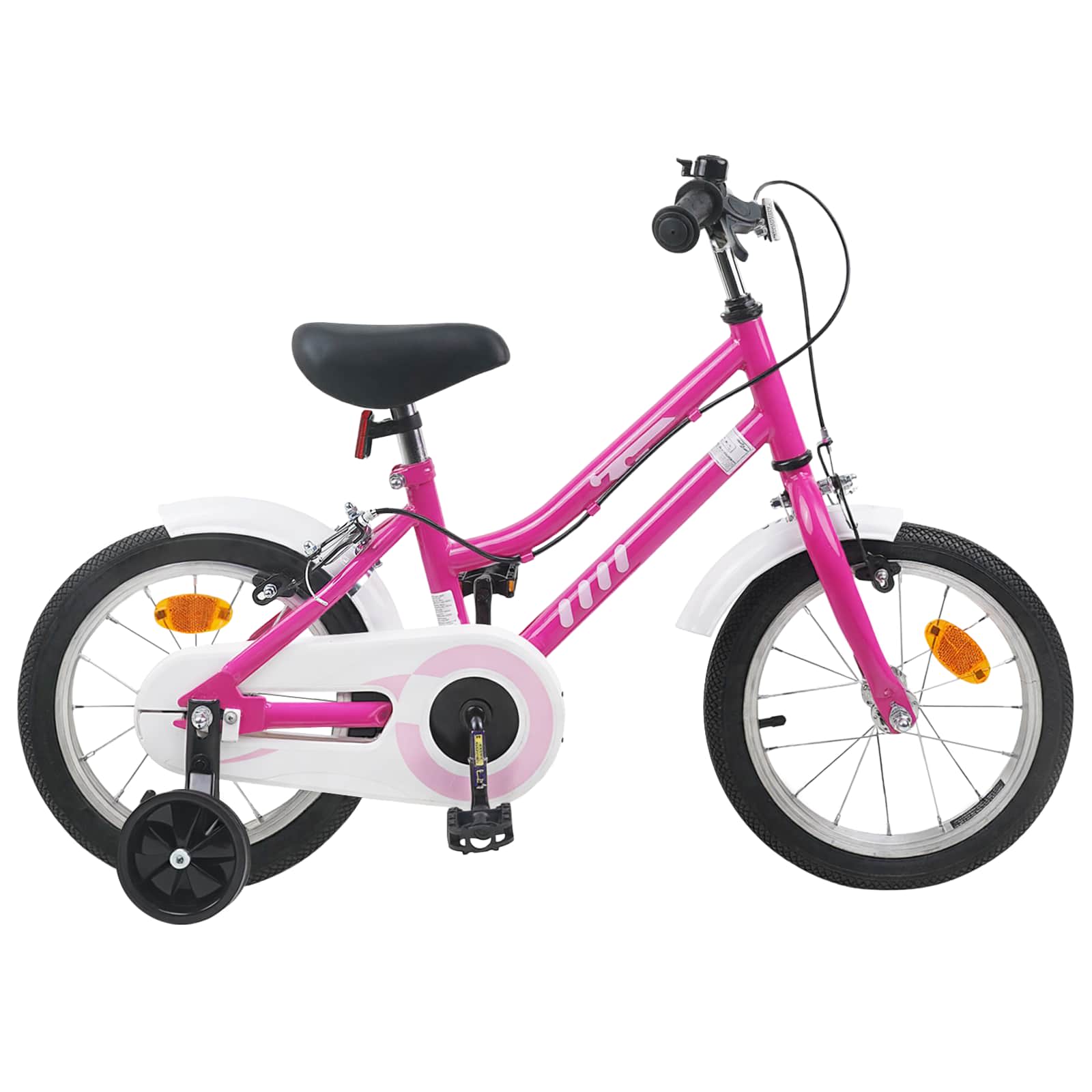 Kinderfahrrad 12 Zoll für 2-4 Jahre alt Pink Weiß