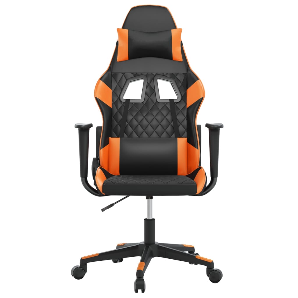 Gaming-Stuhl mit Massagefunktion Schwarz und Blau Kunstleder
