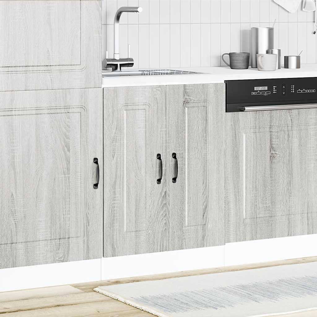Herdumbauschränke 2 Stk. Kalmar Weiß Holzwerkstoff