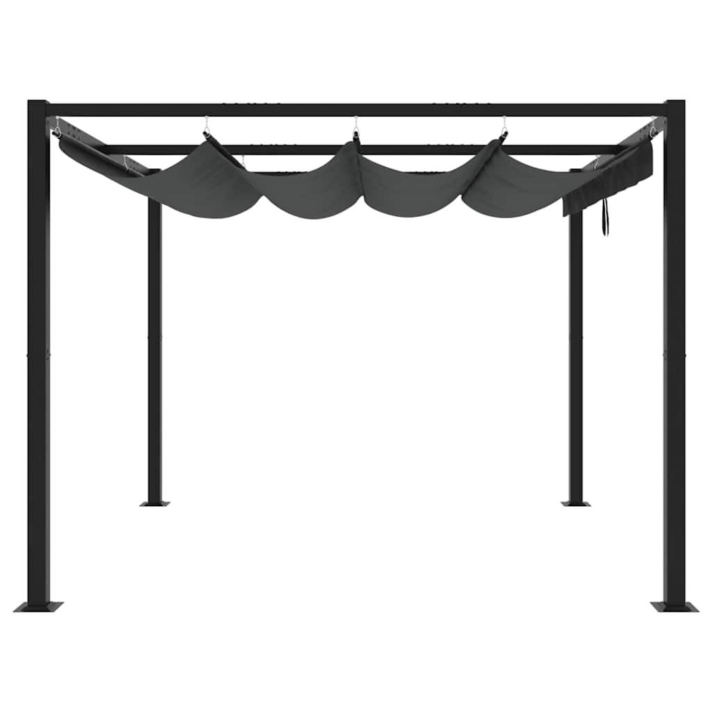 Pavillon mit Netzwände Creme 3x3 m Stahl