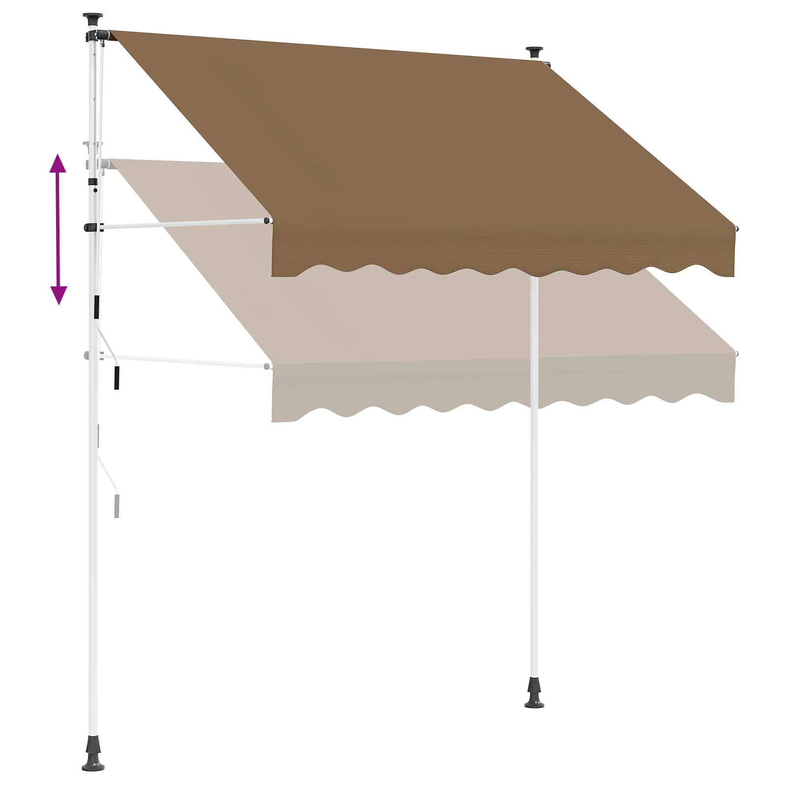 Einziehbare Markise Handbetrieben 150 cm Anthrazit