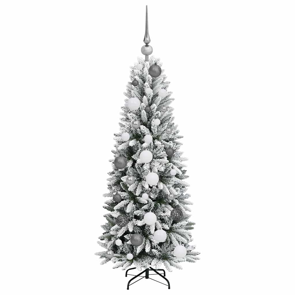 Künstlicher Weihnachtsbaum mit 150 LEDs mit Ständer Weiß 120 cm
