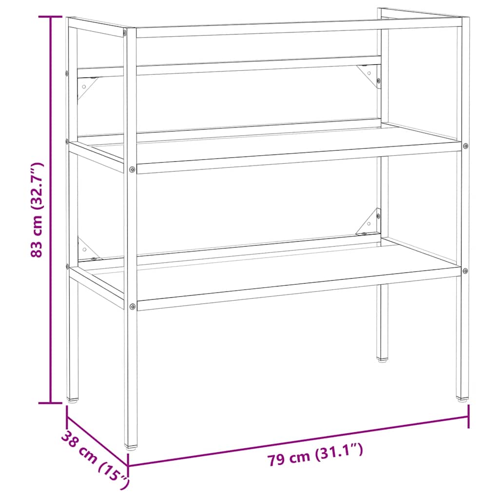 Badezimmer Waschtischgestell Weiß 40x38x83 cm Eisen