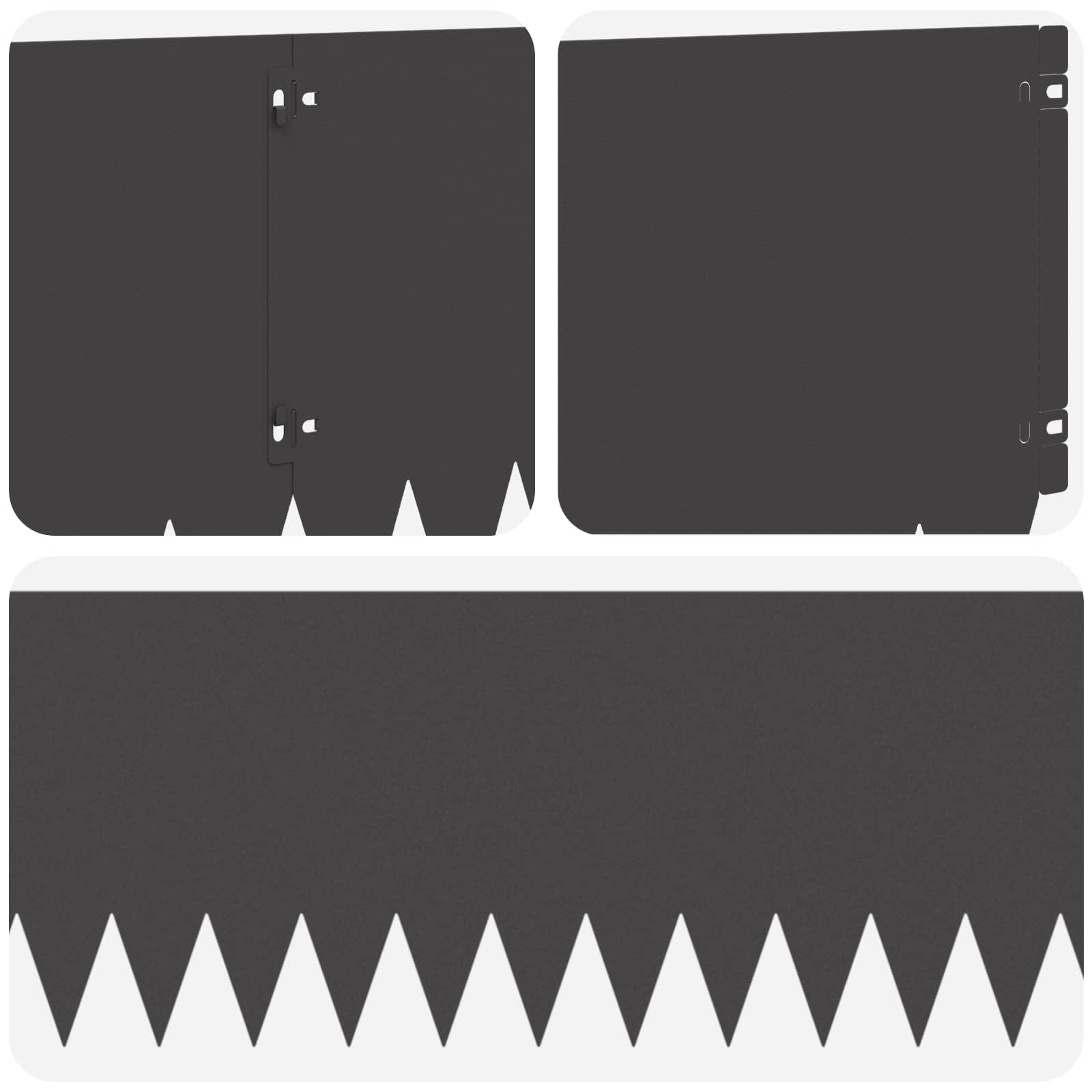 Raseneinfassung 10 pcs 103 x 10 cm Stahl Schwarz