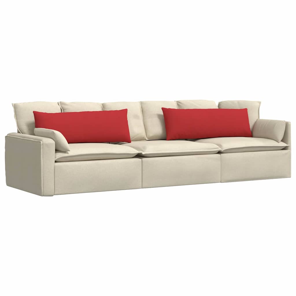 Sofakissen 2 pcs Hellgrau 50 x 30 cm Stoff