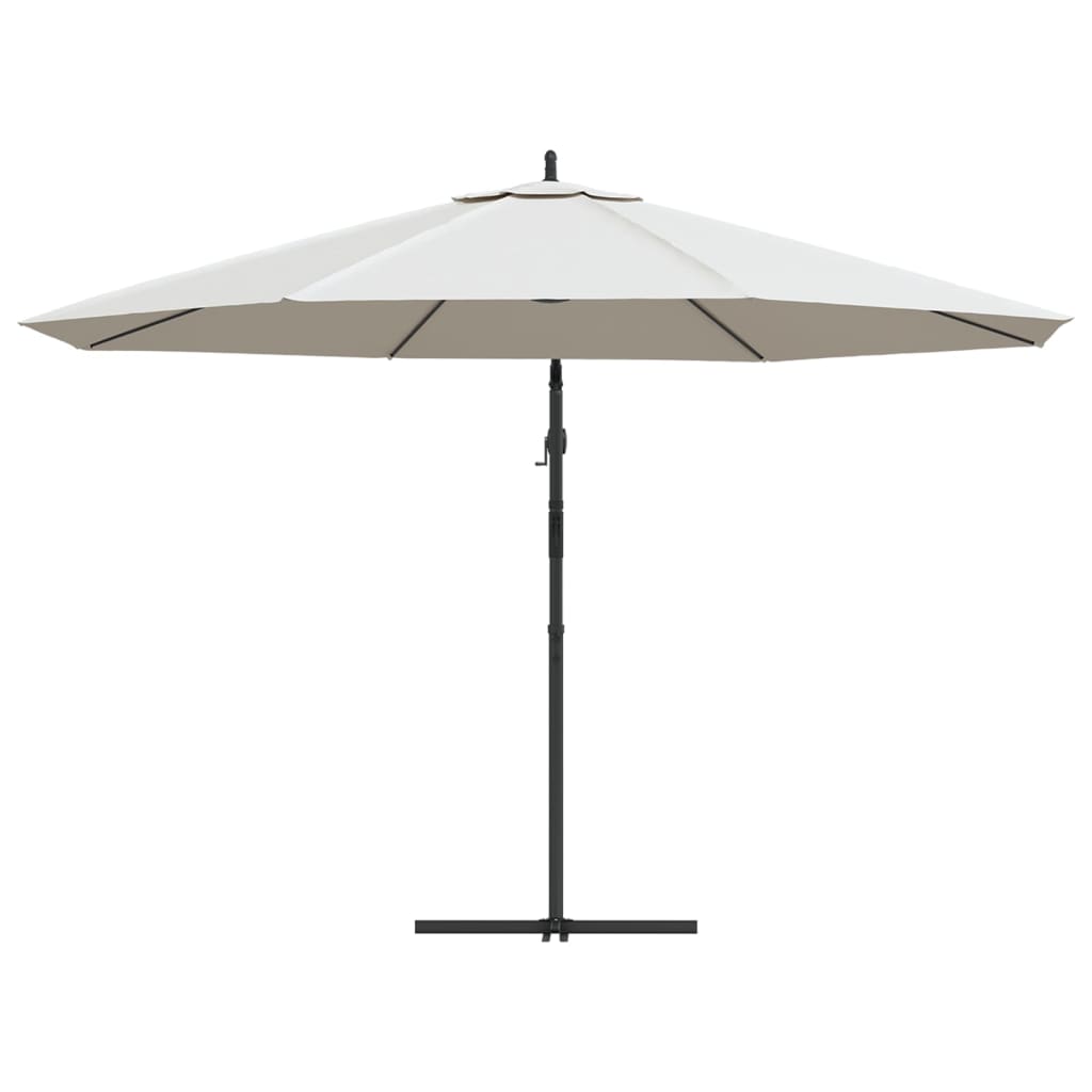 Ampelschirm mit Aluminium-Mast 350 cm Taupe