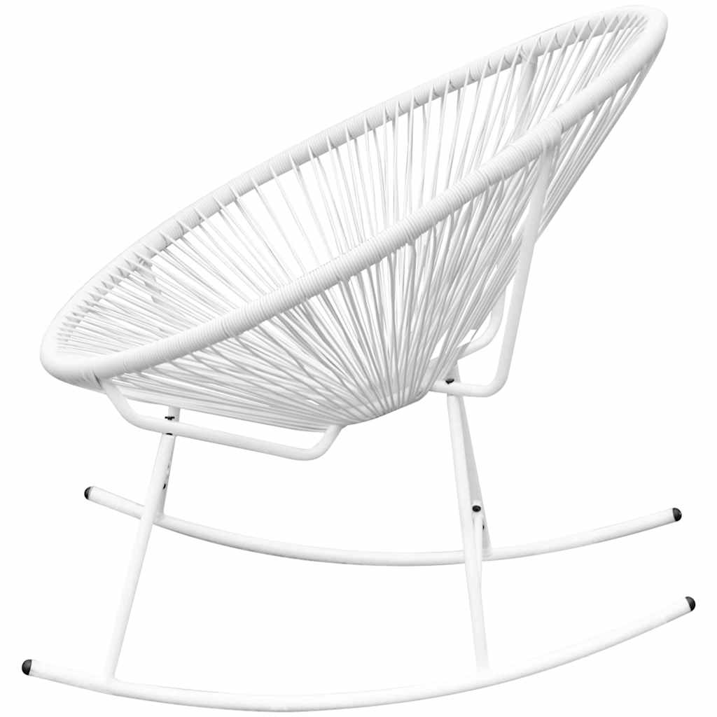 Garten-Schaukelstuhl Schwarz Poly Rattan