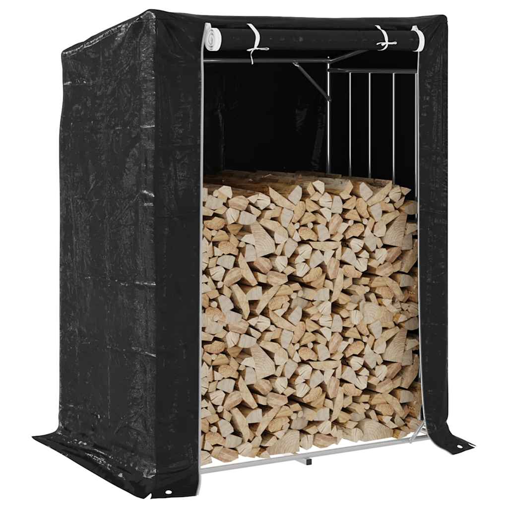 Brennholzregal mit Regenschutz 100,5x40,5x110,5 cm