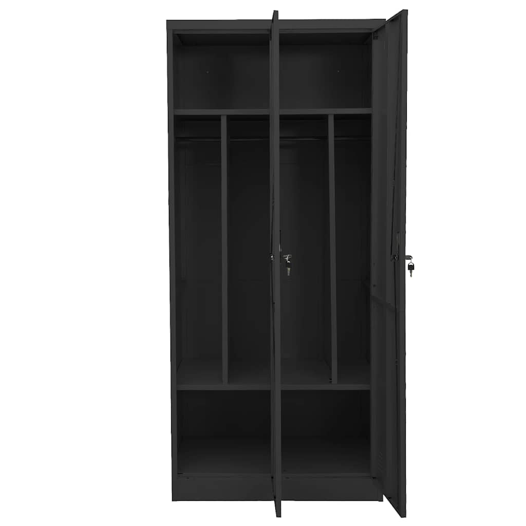 Kleiderschrank Weiß 80x50x180 cm Stahl