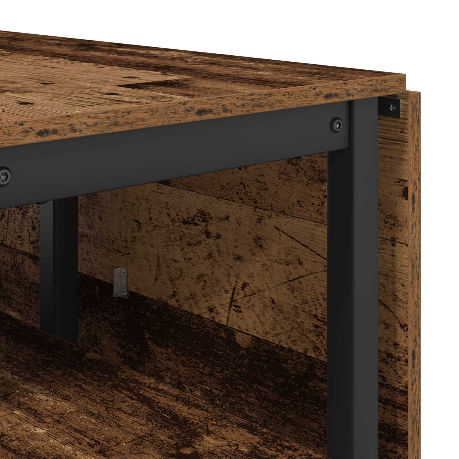 Esstisch 122 x 80 x 76,5 cm Holzwerkstoff Schwarze Eiche