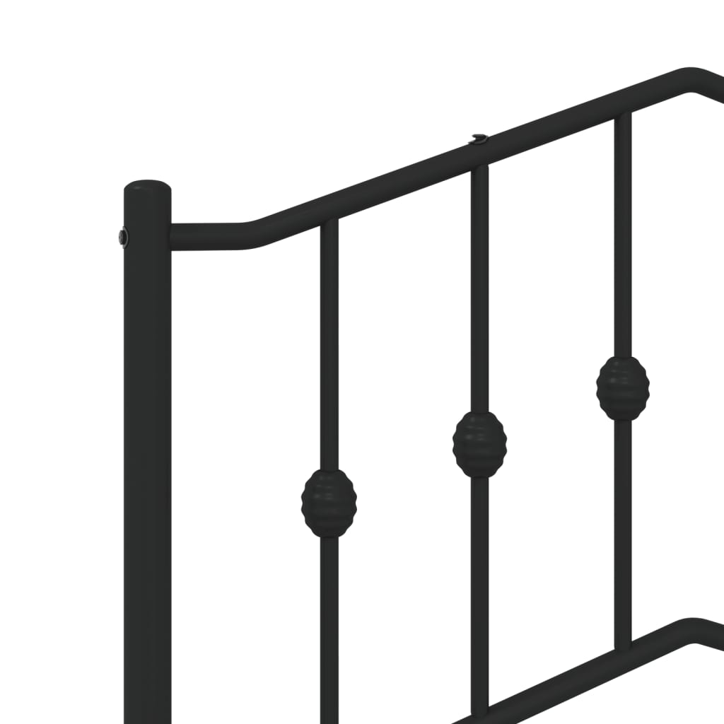 Ersatz-Kopfteil Metall Schwarz 90 cm