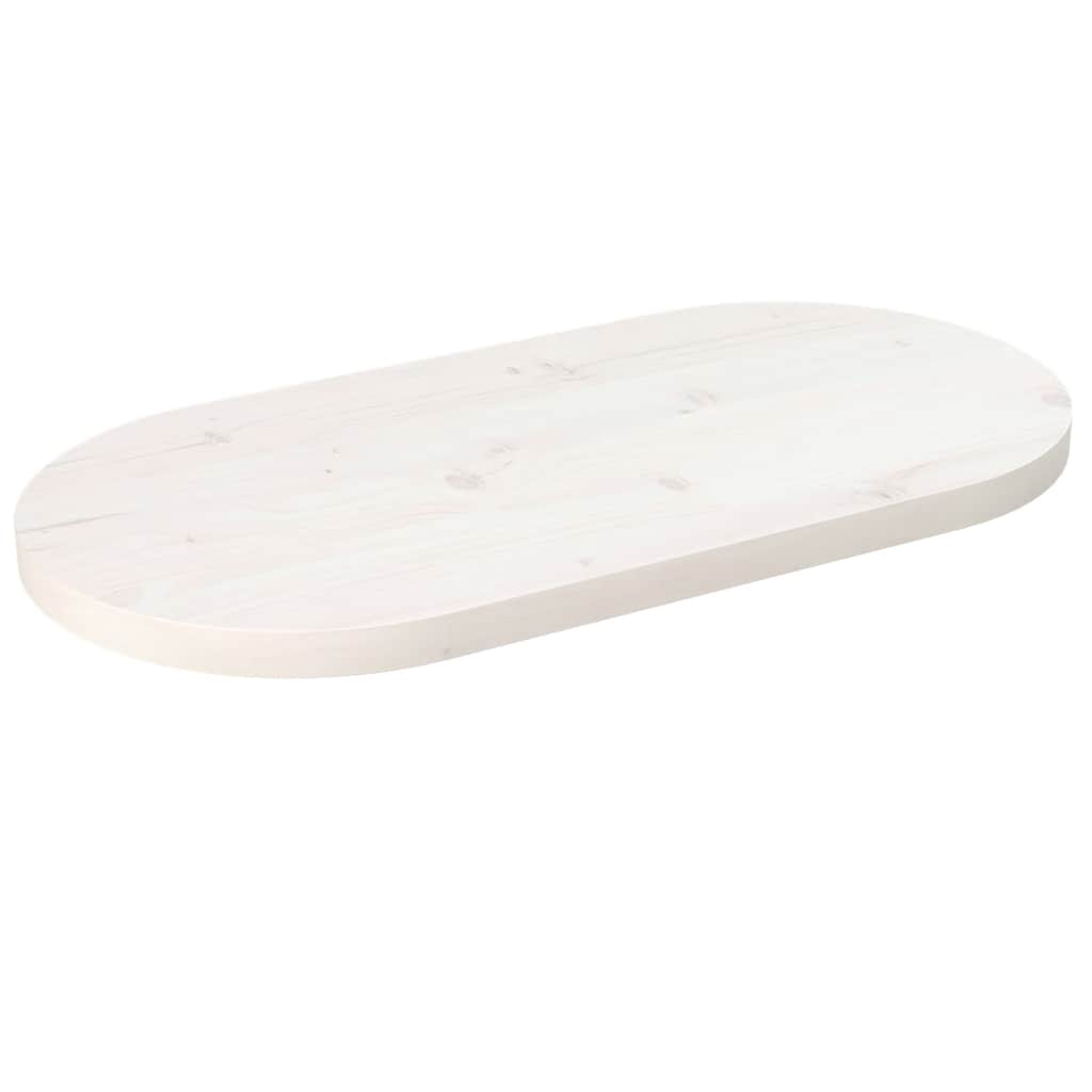 Tischplatte 60x30x2,5 cm Massivholz Kiefer Oval