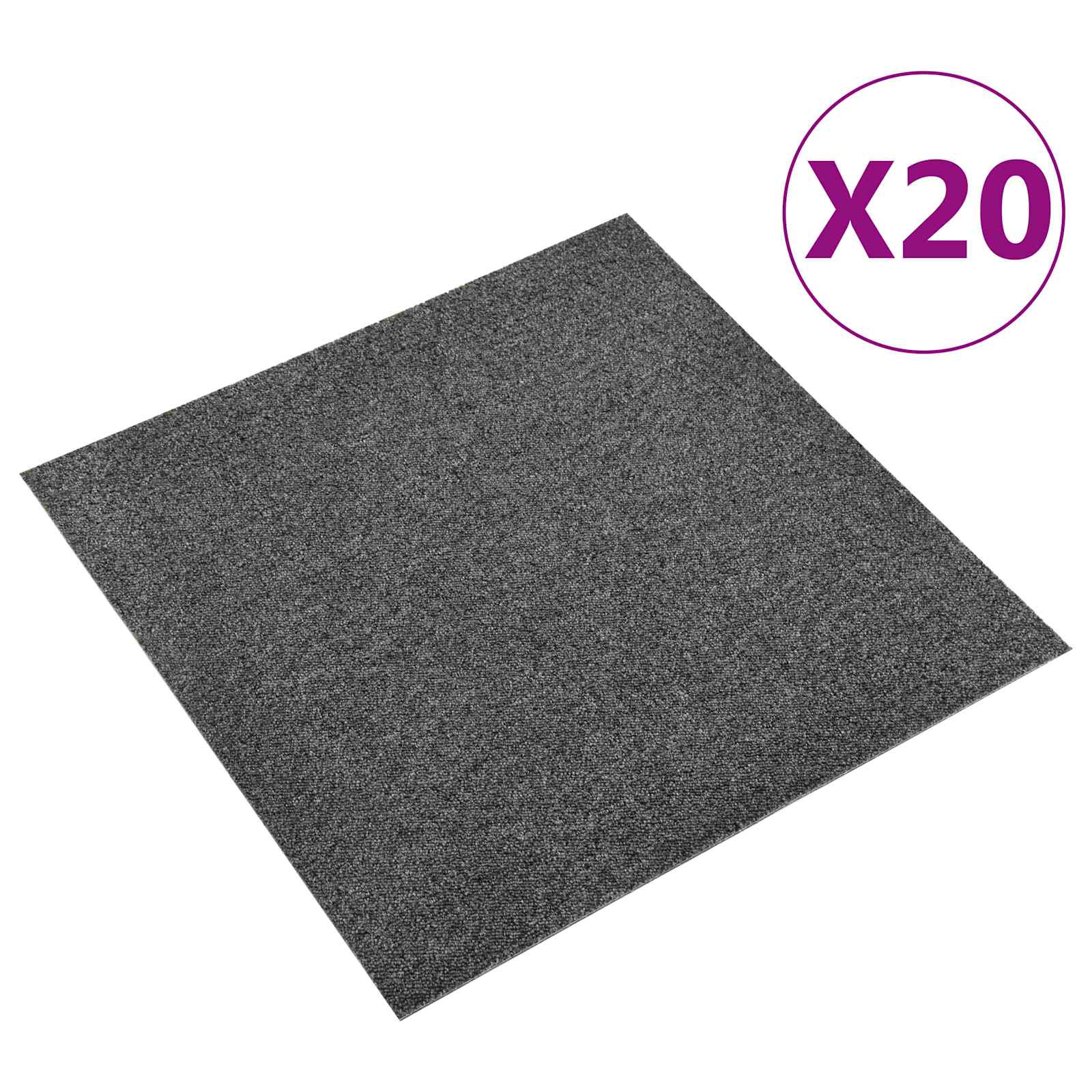 Teppich 20 pcs Gestreiftes Anthrazit 50 x 50 cm