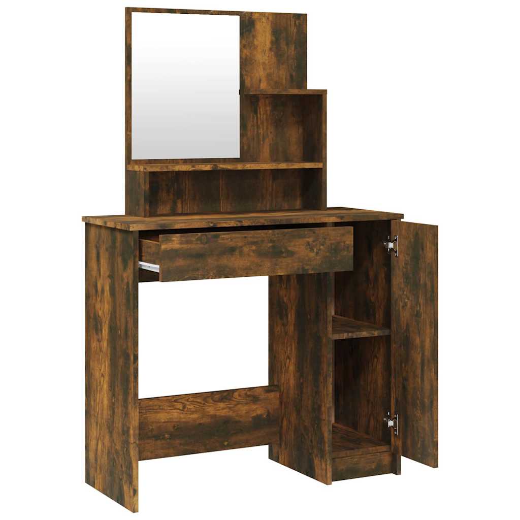 Schminktisch-Set Weiß 86,5x35x136 cm