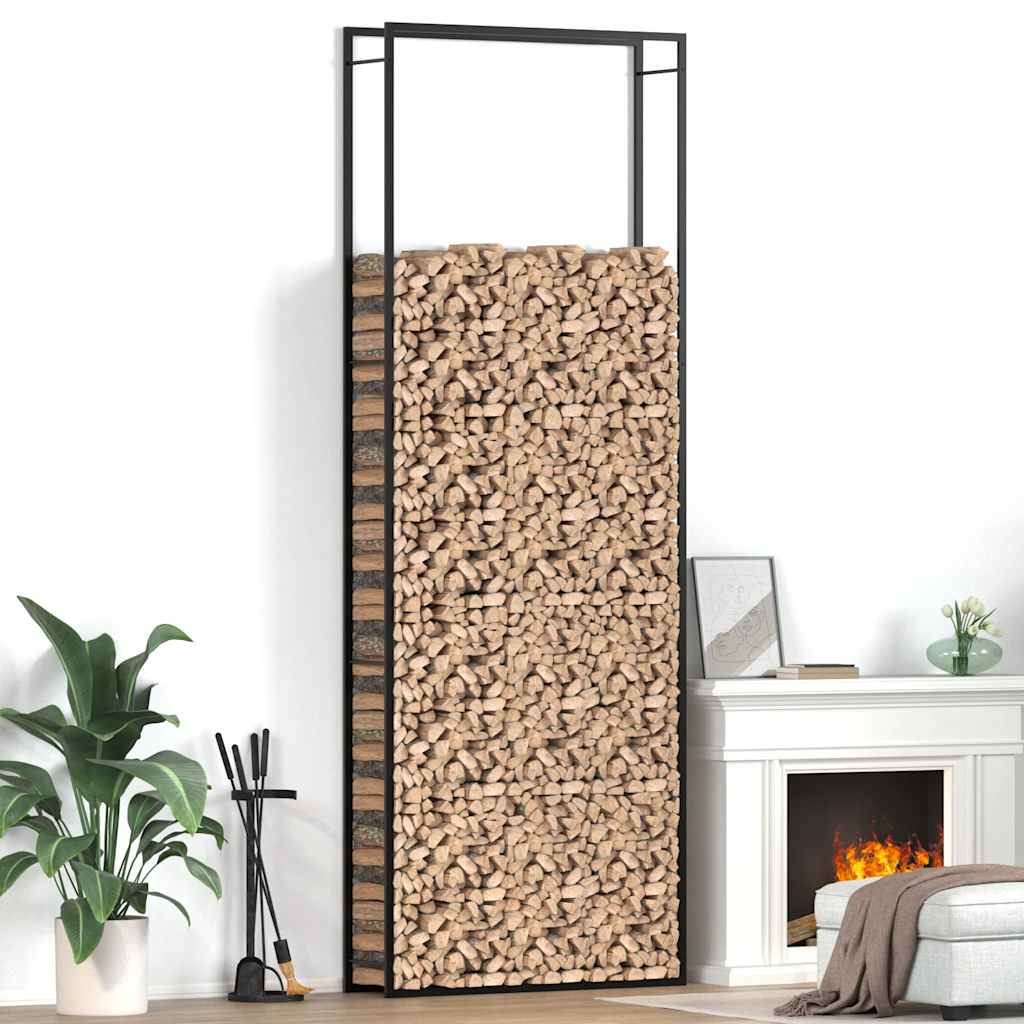 Brennholzregal 50x28x94 cm Edelstahl